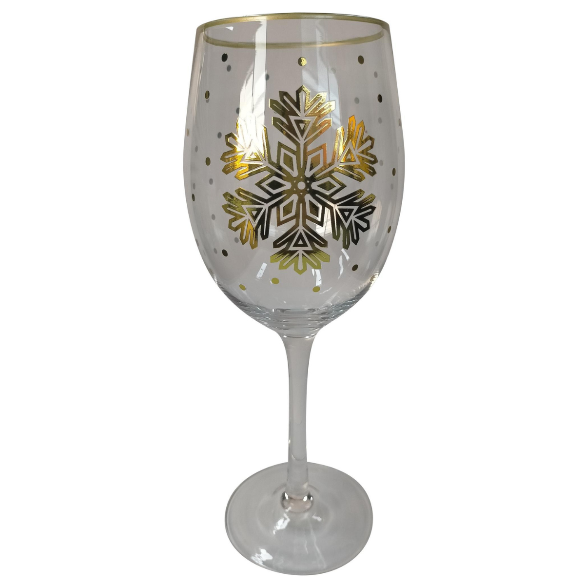 Set de 4 Copas de Vino Navidad Colección Nieve