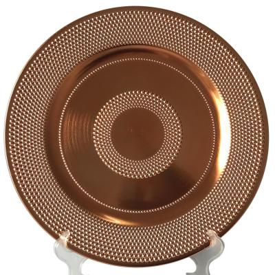 Set de 3 Portaplatos Navidad color cobre