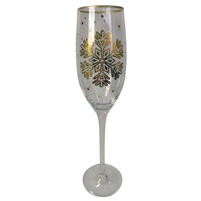 Set de 4 Copas de Champagne Navidad Colección Nieve